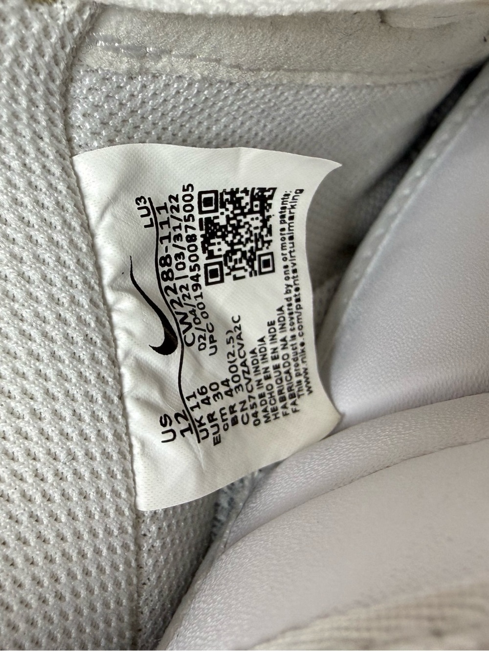 Nike Air Force 1 Low Triple White Mens 11 CW2288-111 Clean AF1 - Picture 6 of 7
